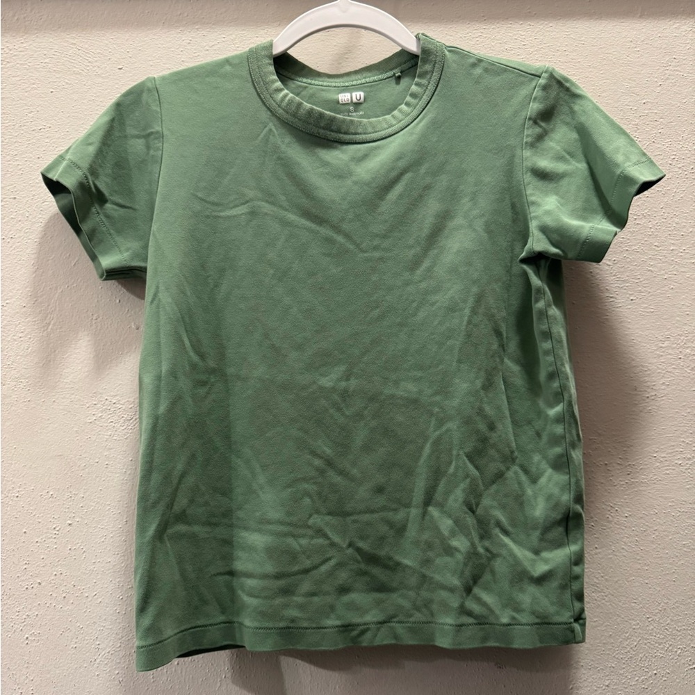 Uniqlo Green Crew Neck Short Sleeve T-Shirt (S)